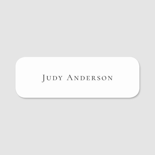 Professionele eenvoudige moderne elegante Jouw naa Naamplaatje (Voorkant)