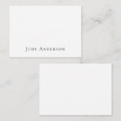 Professionele eenvoudige moderne elegante Jouw naa Notitiekaartje (Voorkant / Achterkant)