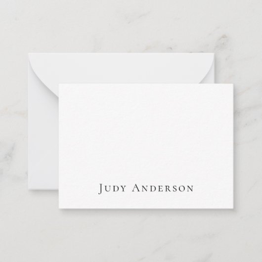 Professionele eenvoudige moderne elegante Jouw naa Notitiekaartje (Voorkant)