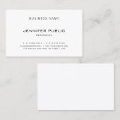 Professionele eenvoudige, moderne elegante luxe visitekaartje (Voorkant / Achterkant)