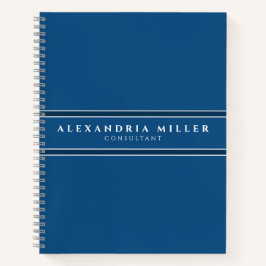 Professionele, eenvoudige, moderne Klassieke Blauw Notitieboek