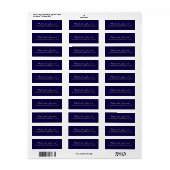 Professionele Eenvoudige Moderne Marine Blauw Etiket (Full Sheet)