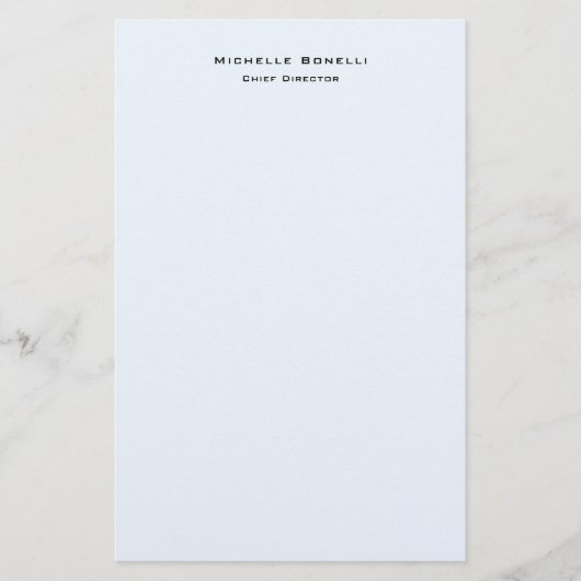 Professionele Eenvoudige Moderne Minimalistische A Briefpapier (Voorkant)