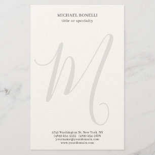 Professionele Eenvoudige Moderne Minimalistische M Briefpapier