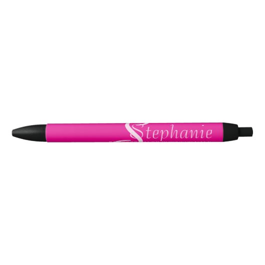 Professionele Eenvoudige Moderne Monogrammen Zwarte Inkt Pen (Voorkant)