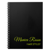 Professionele Eenvoudige Moderne Neon Chartreuse Z Notitieboek (Voorkant)