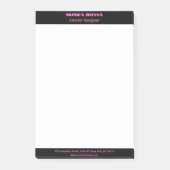 Professionele Eenvoudige Moderne Neon Roze Letterk Post-it® Notes (Voorkant)