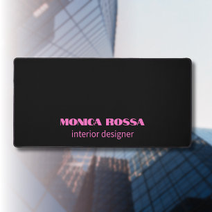 Professionele Eenvoudige Moderne Neon Roze Zwart Bureaumat