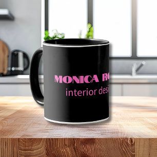 Professionele Eenvoudige Moderne Neon Roze Zwart Mok