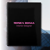 Professionele Eenvoudige Moderne Neon Roze Zwart Planner