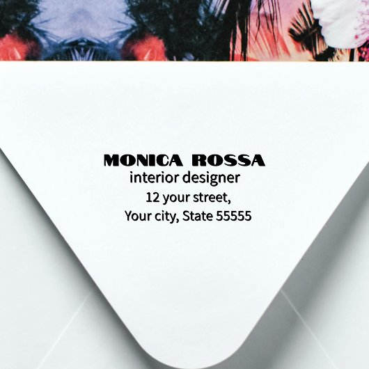 Professionele Eenvoudige Moderne Neon Roze Zwart Zelfinktende Stempel