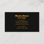 Professionele Eenvoudige Moderne Neon Sinaasappel  Visitekaartje (Achterkant)