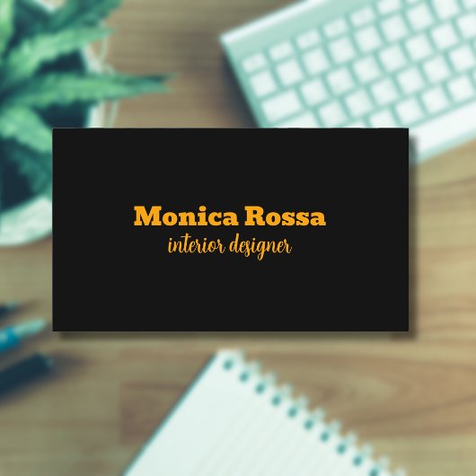 Professionele Eenvoudige Moderne Neon Sinaasappel  Visitekaartje