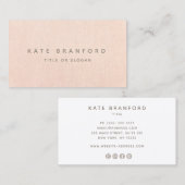 Professionele Eenvoudige Moderne Peach Sociale Med Visitekaartje (Voorkant / Achterkant)