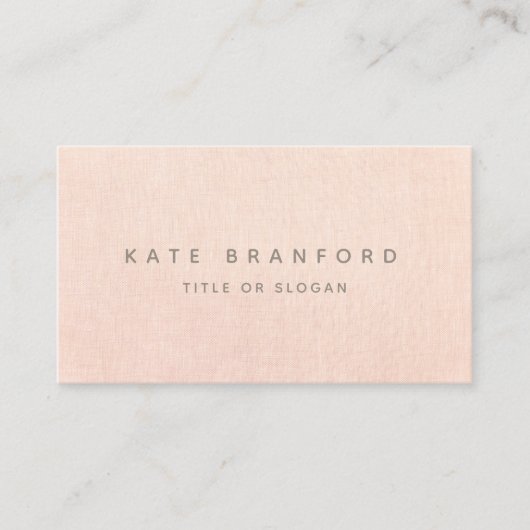 Professionele Eenvoudige Moderne Peach Sociale Med Visitekaartje (Voorkant)