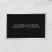 Professionele Eenvoudige Plain Elegant Modern Zilv Visitekaartje (Achterkant)