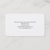 Professionele Eenvoudige Plain Elegant Zwart & Wit Visitekaartje (Achterkant)