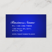 Professionele, eenvoudige platte, blauwe gradiënt visitekaartje (Achterkant)