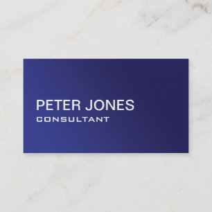 Professionele, eenvoudige platte, blauwe gradiënt visitekaartje