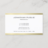 Professionele, eenvoudige, platte, goudkleurige vo visitekaartje (Voorkant)