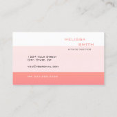 Professionele eenvoudige QR-code Coral Geometric Visitekaartje (Achterkant)