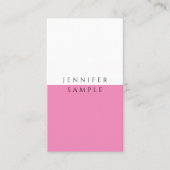 Professionele Eenvoudige Sjabloon Elegant Hot Pink Visitekaartje (Voorkant)