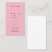 Professionele eenvoudige Sjabloon elegante roze mo Visitekaartje (Voorkant / Achterkant)