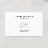 Professionele Eenvoudige Sjabloon Minimalistisch M Visitekaartje (Achterkant)