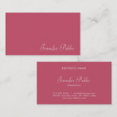 Professionele Eenvoudige Sjabloon Modern Elegant R Visitekaartje (Voorkant / Achterkant)