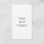 Professionele, eenvoudige, stijlvolle, hoogwaardig visitekaartje (Achterkant)