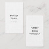 Professionele, eenvoudige, stijlvolle, hoogwaardig visitekaartje (Voorkant / Achterkant)