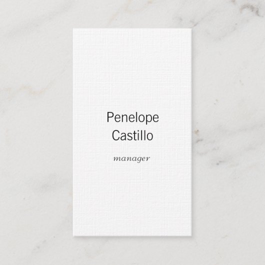 Professionele, eenvoudige, stijlvolle, hoogwaardig visitekaartje (Voorkant)