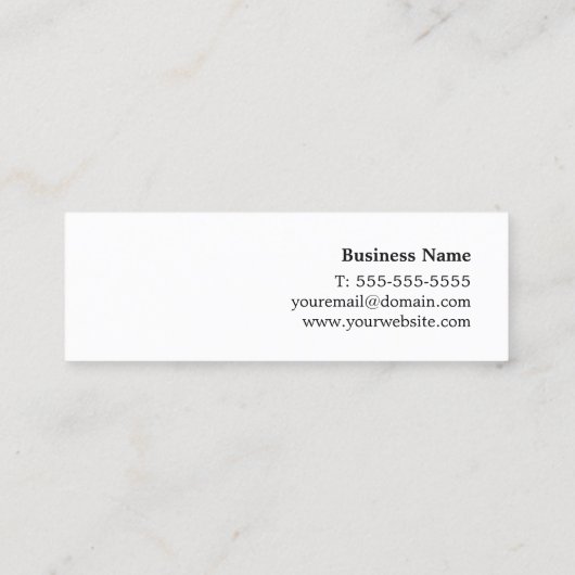 Professionele eenvoudige textuur bruin consultant mini visitekaartje (Achterkant)