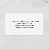 Professionele, eenvoudige WHITE-minimalist Visitekaartje (Achterkant)