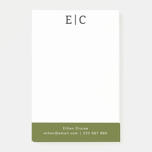 Professionele Eenvoudige Wit Post-it® Notes (Voorkant)