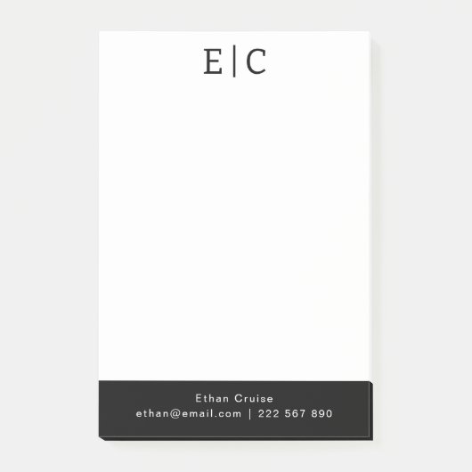 Professionele Eenvoudige Wit Post-it® Notes (Voorkant)