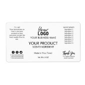 Professionele eenvoudige witte etiketten met produ (Voorkant)