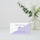 Professionele eenvoudige zachte lavendel kinderen  visitekaartje (Staand voorkant)