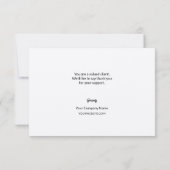 Professionele eenvoudige zakelijke klantwaardering bedankkaart (Achterkant)