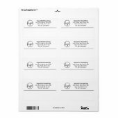 Professionele eenvoudige zakelijke Logo Modern Etiket (Full Sheet)