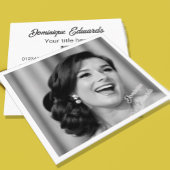 Professionele Eenvoudige Zwart Wit Foto Sociale Me Vierkante Visitekaartje