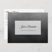 Professionele Eenvoudige Zwarte Afspraakherinnerin Briefkaart (Voorkant / Achterkant)