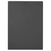 Professionele, eenvoudige zwarte minimalist klembord (Achterkant)