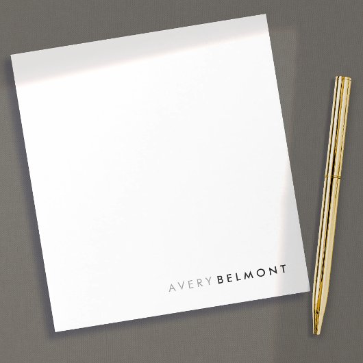 Professionele, eenvoudige zwarte minimalist notitieblok