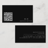 Professionele, eenvoudige zwarte minimalist visitekaartje (Voorkant / Achterkant)