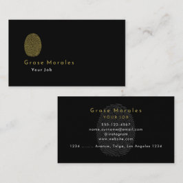 Professionele, eenvoudige zwarte minimalist visitekaartje