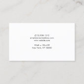 Professionele, eenvoudige zwarte minimalist visitekaartje (Achterkant)