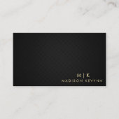 Professionele, eenvoudige zwarte minimalist visitekaartje (Voorkant)