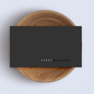 Professionele, eenvoudige zwarte minimalist visitekaartje