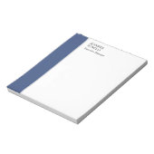 Professionele effen minimalistische moderne blauw notitieblok (Linkerzijde)